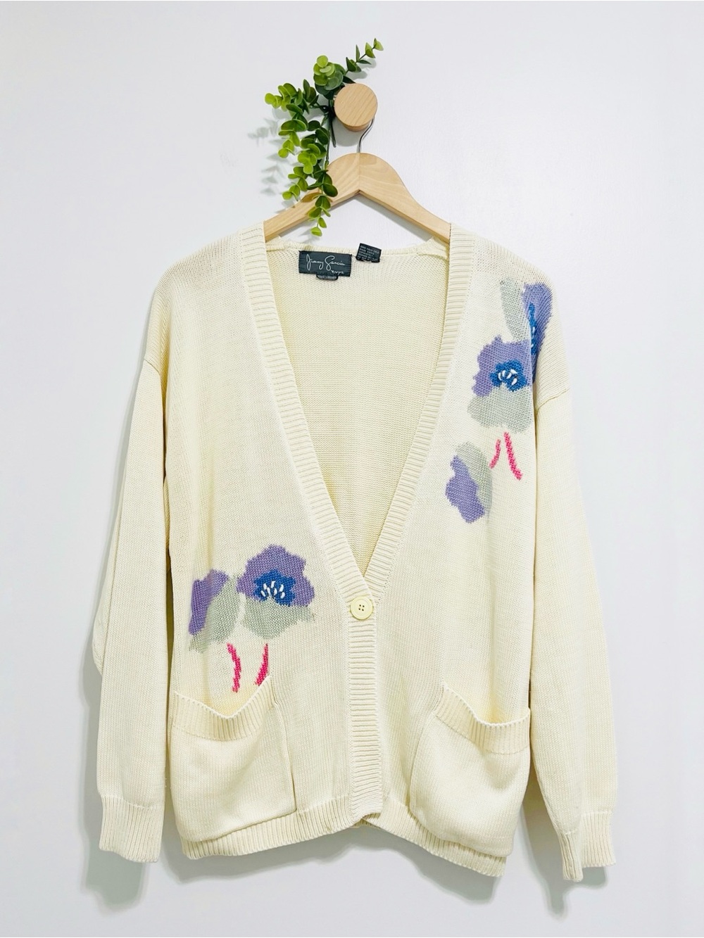 Jimmy Garcia Vintage Hand Loomed Floral Cottagecore Grandma Sweater